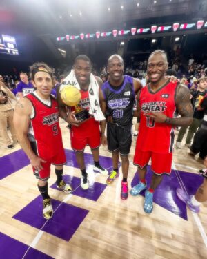 Walt Harris Instagram - Last night was a movie! Thank you @celebritysweat and @gcu for an epic weekend! 

Stat Line: 6pts 10 rebs 8 asst 2 cramps 3 travels 🤣 

#CelebritySweat #SupportOurVeterans #FirstRespondersStrong