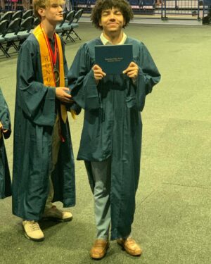 Walt Harris Instagram - You made it son… I’m so proud of the young man you’re becoming! Seems like yesterday me and your mom were dropping you off at kindergarten. Now you’re a high school graduate! Crazy! Just know the journey starts now and dad got your back every step of the way! Congrats fat daddy! Love you! #ClassOf24 #HHS #HHSAlum