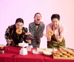 Wego Instagram - 🍩 FAKE IT TILL YOU MAKE IT 🍩
 
Take a peek behind the scenes at some of the fun moments we had filming our music video! 'Fake It Till You Make It' music video OUT NOW - link in bio 😋🎬
. 
(also does anyone know what we're doing in the last photo? 🤔) 
.
. 
#fakeittillyoumakeit #laborday #donut #newmusicvideo #keytar #musicvideo #newtrack #hardwork #dedication #newrelease #musicians #musicianlife #originalmusic #indiemusic #rockingout #celebrate #hardworkers #music #musician #taipei #taiwan