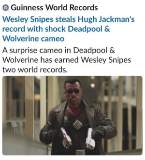 Wesley Snipes Instagram - Whuuuut?! 👀 Really? Do I get a certificate too? 

Lordy Lordy Lordy…Thank you @guinnessworldrecords, I’m your fan! 

#daywalkerklique #daywalkerapproved #mhs #dwm #daywalkermobile #daywalkernetwork