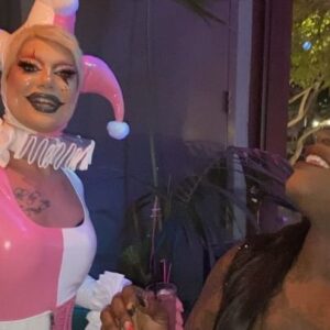 Widow Von'Du Instagram - Here’s @itsscarlettbobo trying to teaching me how to eat fire and shit flames at @mickysweho!!!! I’ve been dying to meet her after 2 years of being Instagram sisters🥰🔥🥵