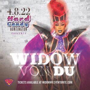 Widow Von'Du Instagram - Don’t miss our upcoming shows with Widow Von Du! 
4/8 - Huntington WV (Stonewall)
4/10 - Louisville KY (Play)
4/12 - Richmond VA (Fallout RVA)
4/13 - Indianapolis IN (Almost Famous)
Dragula’s Koco Caine joins on selected dates! See event listings for details.