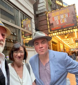 Xander Berkeley Instagram - …So  we’re all in the city and @kevinfcorrigan meets me and  my sister @pernelberkeley (follow both of them here if you don’t already ). My sis is an amazing painter, Kevin an incredible actor (and a hell of a draftsman-check out their IG pages!), and well Kevin’s wife @bethberridge had just posted about how  awesome @seanhayes was in  #GoodnightOscar  well she was right. The show was great and Sean slayed in ways that transcended envy and attained to the utterly sublime as 🎭🥇 🎹 🎉🎊 in his brilliant portrayal of  entertainer #oscarlevant, savant humorist and prodigy pianist (with ’some issues’:) Gut-wrenching and side-splitting. Thank you Beth!  it was a revelation, as promised! So glad we got to see it.! 🌸 such a perfect evening!  Last shot, is back home in  Maine as a boat fires up in the bay to catch a falling star or seven…and our memories turn into colorful orbs, as they drift  slowly out to sea. 🦋
