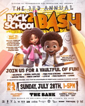 YFN Lucci Instagram - Hey everyone, it’s that time of the year again! We are excited to announce that @thebankfoundationinc will be hosting our 3rd Annual Back 2 School Bash. We’ll have free backpacks, school supplies, and vendors of all kinds. Make sure to mark your calendars for July 28, 2024, and join us at @thebankeventcenter. It’s going to be a fun and festive event for the kids and the whole family. 🎒✏️📚
#TheBANKFoundationInc 
#TheBANKEventCenter 
#BlessingAllNeighborhoodKids
