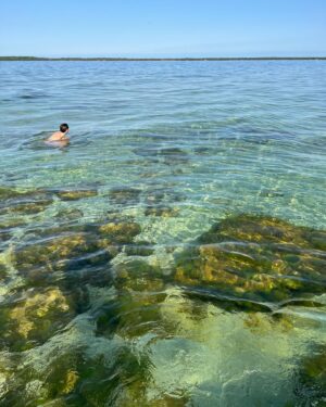 Yarinda Bunnag Instagram - The Door Peninsula - paddled out 2 miles to look for the Four Foot Shoal - we found it!