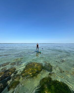 Yarinda Bunnag Instagram - The Door Peninsula - paddled out 2 miles to look for the Four Foot Shoal - we found it!