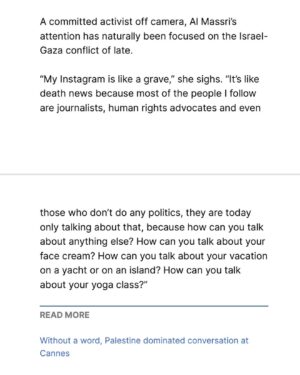 Yasmine Al Massri Instagram - The interview that the @hollywoodreporter @variety @deadline ignored and was only published in an Arab platform @thenationalnews.com .. “Miral” was released in 2009.. I have been doing TV in Hollywood since that time.. the last two years I let go of my Appartment and went back to the circus life.. I worked hard, so I can proudly share with you 4 movies coming out this year and next year.. @thestrangerscasemovie is first in line, we are winning amazing awards in festivals around the world at the moment.. The entertainment media platforms have been ignoring me, or they mention my name briefly bc I am wining best performance awards, ignore my story completely. That’s how gate keeping works.. BUT, while I was born into a world that did not want Palestinians in the room.. I am witnessing the end of that world with its bias, racist, selective values of who is worthy of the platform on entertainment news, whose news get covered, whose new movie gets promoted.. they sometimes throw at you four pages of crap like what actors wore to watch tennis in Wimbledon, and how certain actress showed her bikini body while on vacation in Italy.. they don’t want me talking about Gaza, or about being a Palestinian refugees.. and as I watch you unfollow me and giggle I assure you this bitch will not stop making movies and telling her truth.. they can’t make me stop conquering platforms and people’s love.. I will find a place to tell my stories.. always.. #hollywood #entertainment #news #palestinian #stories and #storyteller are coming for #you .. #syria #refugees #films #cinema #humanity is for #all .. thankful for #jamesmottram and the family of #thenationalnews