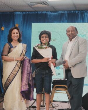 Yugendran Instagram - Darshan got launched in Dubai on 16.06.2024 singing his grand dad’s song. It was a proud and emotional moment for myself and his mother @hayma_malini. Good luck Mone and god bless you darling.
