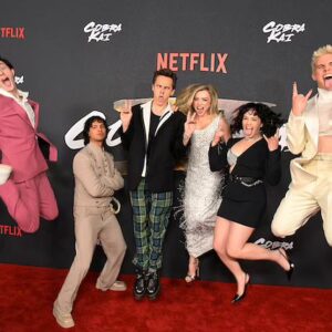 Yuji Okumoto Instagram - Love this photo! @cobrakaiseries #CobraKai #Premiere #CobraKaiSeason6 #RedCarpet @netflix