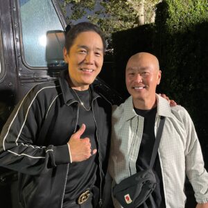 Yuji Okumoto Instagram - Finally got to meet Master Kim! @csleeofficial your performance was awesome! @cobrakaiseries @netflix #cobrakai #cobrakaiseason6 #chozen #premiere