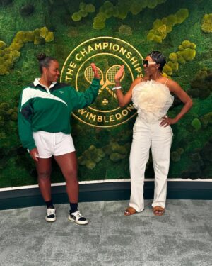 Yvonne Orji Instagram - There were many amazing moments that I got to experience firsthand this @wimbledon (and I’ll post about them later), but on TUH-DAY, it’s all about the NEWEST LADIES’ DOUBLES CHAMPIONS, @tay_taytownsend @siniakovakaterina!!
🎾
BAYYYBEEEE the Black Gworl Brigade had our marching orders to bring the energy (and prayers—which we started off the match with!). And lemme tell you right now, there was no couth or chill left in that players box! @susankelechiwatson @s11mone @_miggle_ @susanchardy and I let erryyybody know what team we were rooting for!!
🎾
T-Town, sooooo very proud of you! All that you’ve had to carry and sacrifice and still show up and give it a thousand percent!! You and Katerina understood the assignment and did what needed to be done: your first time playing together and your first women’s doubles championship. What a well-deserved moment! 
🎾
Shout out to @kennyhamilton, @elevatewithjohn , @ronschwab and everybody on the team for welcoming and taking such good care of us — let’s do it again! @usopen here we come!!
#wimbledon
#GameSetMatch!
#TeamTownsend
#EFFemUpTay!!
#KendrickAndCrumpets