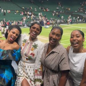 Yvonne Orji Instagram - There were many amazing moments that I got to experience firsthand this @wimbledon (and I’ll post about them later), but on TUH-DAY, it’s all about the NEWEST LADIES’ DOUBLES CHAMPIONS, @tay_taytownsend @siniakovakaterina!!
🎾
BAYYYBEEEE the Black Gworl Brigade had our marching orders to bring the energy (and prayers—which we started off the match with!). And lemme tell you right now, there was no couth or chill left in that players box! @susankelechiwatson @s11mone @_miggle_ @susanchardy and I let erryyybody know what team we were rooting for!!
🎾
T-Town, sooooo very proud of you! All that you’ve had to carry and sacrifice and still show up and give it a thousand percent!! You and Katerina understood the assignment and did what needed to be done: your first time playing together and your first women’s doubles championship. What a well-deserved moment! 
🎾
Shout out to @kennyhamilton, @elevatewithjohn , @ronschwab and everybody on the team for welcoming and taking such good care of us — let’s do it again! @usopen here we come!!
#wimbledon
#GameSetMatch!
#TeamTownsend
#EFFemUpTay!!
#KendrickAndCrumpets