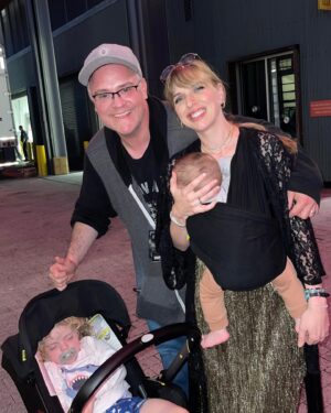 ZZ Ward Instagram - This was us after the NYC show earlier this week. Walked off stage and got right back to the babies🖤 Been nursing one and potty training the other one on the tour bus! I honestly feel so blessed everyday I get to follow my dreams with my children by my side, and shout out to @kiddbogart for being an amazing father to our boys🖤🖤🖤