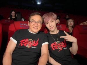 Zhang Yixing Instagram - Thank you for your support and belief and having me on this legendary movie big bro, @jackiechan A Legend
