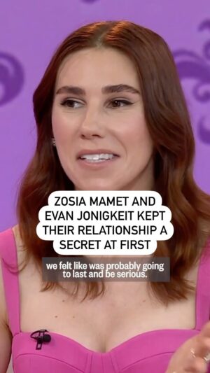 Zosia Mamet Instagram - @zosiamamet recalled keeping her relationship with her now-husband, Evan Jonigkeit a secret while they were starring in “Really Really.”

“We were like, let’s keep it a secret so it can just be for us. But meanwhile, everyone was like, ‘You guys are in love with each other.’”