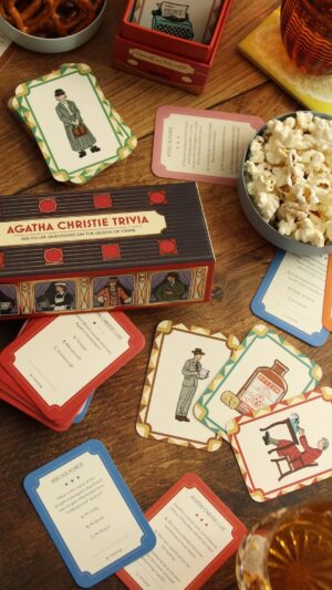 Agatha Christie Instagram - The Agatha Christie Trivia game is now available in the UK! 🥳 Divided into ten cunning categories, these trivia cards can be used alone or with friends to create the ultimate Agatha Christie quiz. 
Order yours now (link in bio)
For 25% off use the code GAMENIGHT25 on the Laurence King Publishing website. 
Coming to the US next week

#AgathaChristie #ChristieTrivia #LaurenceKing #GamesNight #Games