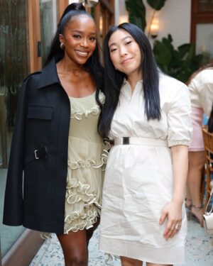 Aja Naomi King Instagram - Loved getting to celebrate with some of my fellow nominees!!! Thank you @sambarry @glamourmag  @toryburch for this beautiful gathering 💕