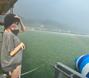Akane Moriya Instagram - ⁡
皆さんはどんな夏を過ごされましたか？
今年の夏は色んな虹に出会うことが出来ました〜〜🌈
人生初の二重まで👀✨
⁡
#summer
#trip
#ダブルレインボー