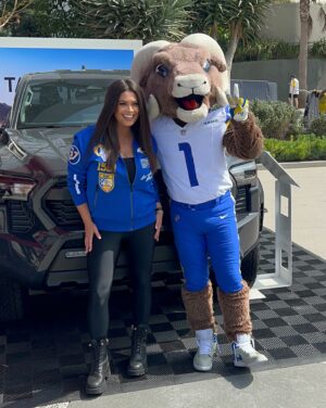 Alex Curry Instagram - WHOSE HOUSE?! 🤗💙 epic WIN & day with my @rams & @toyotasocal FAM! #ad