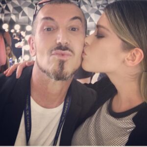 Alexandra Dinu Instagram - So grateful to @massimoserini  for always being there for me. 💋💋❤️ #bestmakeupartist  #besthairstylist