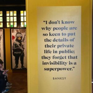 Alexandra Dinu Instagram - Wise reflection of an intriguing phenomenon. The power to render oneself unseen to the naked eye. #bansky #artist #invisibilityispower #regram