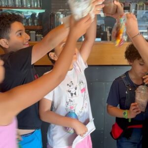 Alice Evans Instagram - It all began as just a regular walk to school..

Since Wednesday is late start, and Friday is Elsie’s birthday, I suggested we stop off at Starbucks on the way as a special treat. All the way there she talked about the chocolate Frappuccino she was going to order. 

Little did Elsie know that the amazing Mums and Dads ( and kids!) in our little circle had wanted to make the quick stop at Starbucks just a little bit more special…. ❤️

#imnotcrying #maybeabit  #theypulleditoff #ittakesavillage #grateful #happybirthdayfriday13th  #happybaby