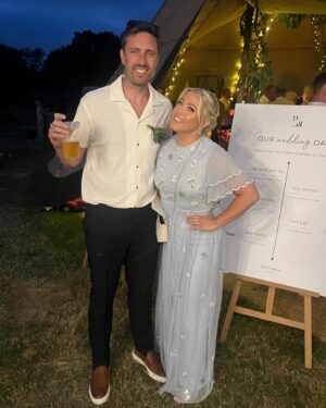 Amelia Lily Instagram - Huge Congratulations to my brother and sister in law 🤍 honestly what a day🥹 Niall and Catherine I’m so happy for you both and love you both so much! 🤍