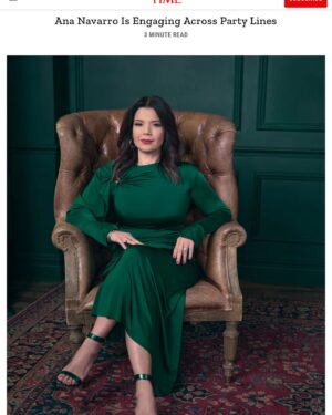 Ana Navarro Instagram - So very honored to be included in @time’s 2024 #LatinoLeaders List. I join friends like @georgelopez, @sbaisabel, @wcruz73 and others I admire greatly. Thank you, Time Magazine for highlighting Hispanic contributions.

And cuz I know y’all gonna ask….

Dress: @victoriabeckham 
Stylist: @frantaylorstyled 
Hair: @dsmags 
Make-up: @veronicaibarra1974 💚💚💚