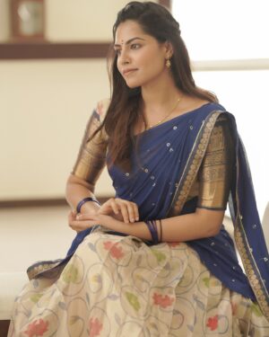 Angelin B Instagram - 🧿🦋

Costumes - @ivalinmabia
Photography - @camerasenthil
Makeup - @Chennai_thebridalart
Hair - @latha_makeoverartistry
Shoot organised by @rrajeshananda

#angelin #vjangelin #anchorangelin #newlook #halfsaree #traditional #blue #dhavani #tredning #trend