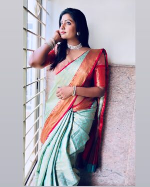 Anjana Srinivas Instagram - 🌸🥰🌸

#shreeroopacollections #anjana #anjanasrinivas #sareelove
