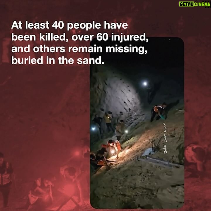 Annie Lennox - 88.9K Likes - 🚨 ISRAEL TARGETS DISPLACEMENT CAMP, BURYING PEOPLE ALIVE 🚨
In the early hours of Tuesday, 10th September 2024, Israel bombed a ‘safe camp’ in the al-Mawasi area. The airstrike targeted 20 tents and was so intense that it left a crater 9 metres deep.
*Update* Gaza’s health ministry have updated this number to 19, with more missing and presumed dead. The 60 injured remained unchanged.
At least 40* people have been killed, over 60 injured, and others remain missing, buried in the sand. Nearly half of Gaza’s population is now residing in the al-Mawasi area, with many people living in tents, believing this to be a safe zone.
Israel claims it hit a ‘Ham/s Command Centre’ located at the camp.
It should be noted that this is the same excuse Israel has used to bomb every hospital in Gaza, over 160 schools, more than 70% of homes, every university, international aid vehicles, ambulances, bakeries, falafel stands, horse-drawn carts, and even mothers carrying babies.
Even if there were a command centre at the camp, this is a ‘safe zone’—one that Israel instructed Palestinians to move to for safety. It was past midnight, people were asleep, and Israel bombed the area with such force that it ensured no man, woman, or child would wake to see the sunrise. There is no reality where Israel can claim this as self-defence, nor can they justify this as a ‘targeted strike’ on Hamas. This was a calculated act of violence, designed to further punish the civilian population in Gaza.
👉 EMAIL YOUR ELECTED OFFICIAL NOW! USE THE FREE TEMPLATE IN @humantiproject’s bio or visit HumantiProject.org 👈