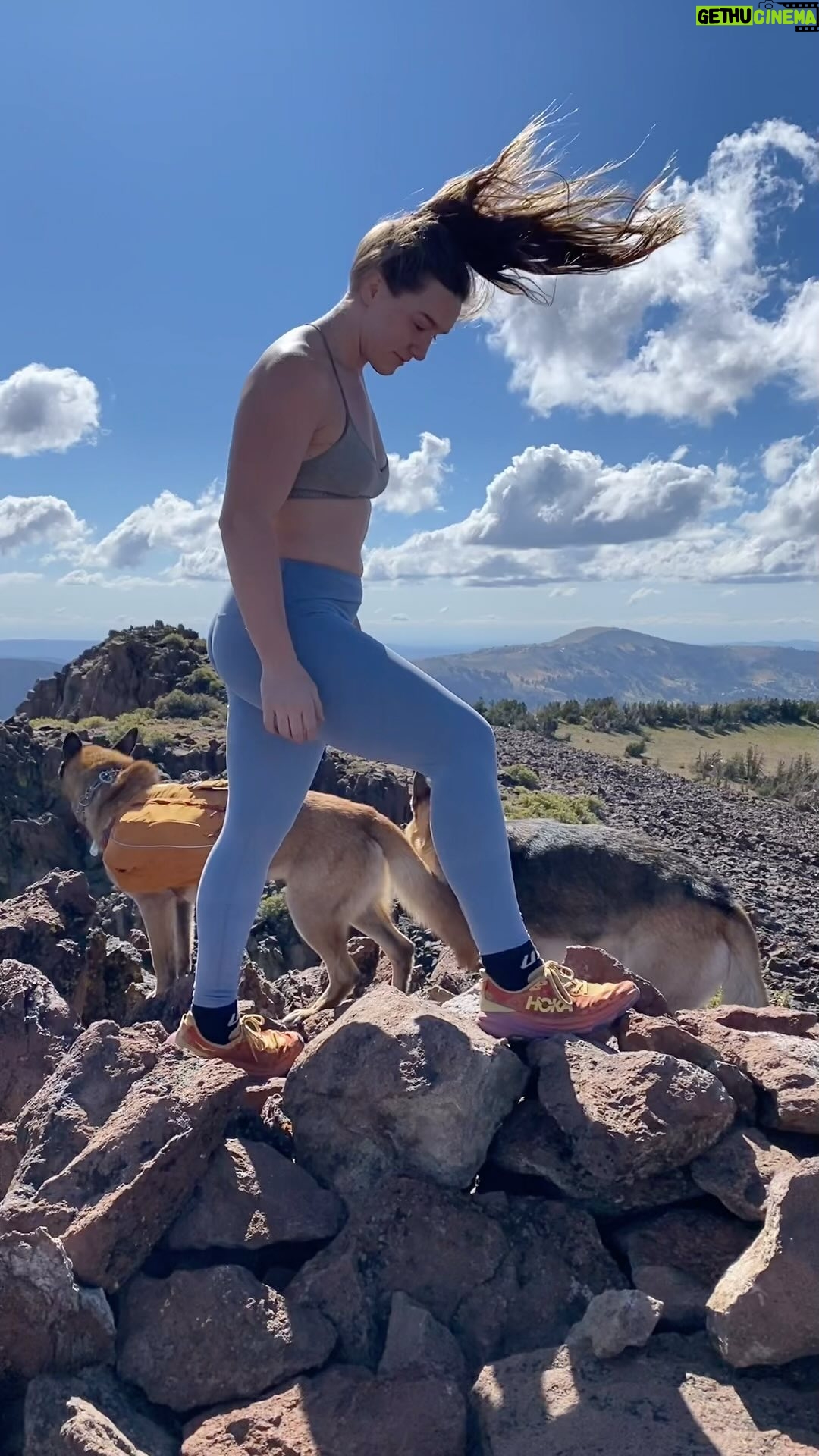 Aspen Ladd - 0.9K Likes - Just me trying not to get blown off of one of the two 10,000 ft peaks we summited today π¬