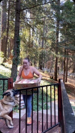 Aspen Ladd Instagram - One of the many practical benefits of being quiet strong ( if I do say so myself self) …less trips to the car for groceries 😂