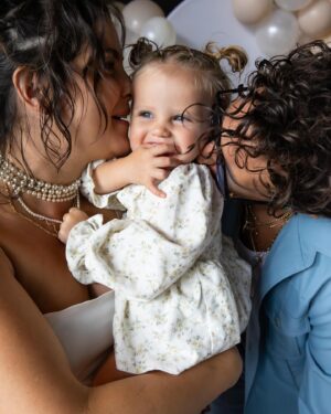 Bethany C. Meyers Instagram - Priceless captures from our fish / ocean / pearl themed baby sprinkle a few weeks ago 🥹

Between the poem my niece wrote for us, the blessing bowl, the book signing for Baby P and a room filled of loving friends, it was the perfect ceremony for the new life that’s entering our family so soon. 

Some say you shouldn’t do showers past baby 1 and to that I say I plan to shower each of my kids in some way shape or form. Not for the gifts, which will always be optional, but to honor the baby and the expanding family (see the snip from my speech). 

Maybe it’s just because it took us so long to get pregnant with Kilmer and I can’t believe how lucky I am to be having a baby two years in a row, but I couldn’t imagine not having this day. Thank you to my sister in law, nieces and mom for planning something so perfect. @stagingwithpurpose @grandmashe 

If anyone is interested, I’m happy to share more about the blessing bowl, book table or anything else via stories in the coming days! Lmk xx 

Also, I love you @nicotortorella and Kilmer Dove 
🐠🕊️🐝

Photos by the talented @ashtonroyalcreative