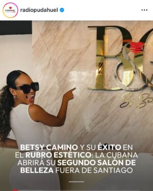 Betsy Camino Instagram - El sudor del guajiro hace la tierra soñar 🙏
Y mis sueños , mis bebés @byc_salon y @byc_salonalgarrobo son son una REALIDAD ! 

No solo brindaremos belleza en santiago … ahora también EN ALGARROBO !! Mañana sábado 7 estaré allá para hacer la inauracion OFICIAL en Av Dr Guillermo Muque 701 local 14 ! 
Gracias a @tiempoxcl mi @mauricioneiraaguilar por esta nota q otros medios replicaron !! 
Siempre siempre agradecida con chilito q me brinda oportunidades única de la mano de excelentes personas !!!! 
🥹🥹🥹🥹🥹🥹
Les dejo @byc_salonalgarrobo y @byc_salon para q vean los servicios y si nos siguen mejolllll ❤️😃