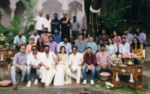 Bhagyashri Borse Instagram - An exciting journey begins today. ✨

Introducing #KAANTHA, an epic collaboration between @RanaDaggubati and @dqsalmaan !

Starring @bhagyashriiborse @i_am_samuthirakani ,
Directed by @selvamani.selvaraj87 & Produced by #RanaDaggubati

What better way to celebrate 60 years of Suresh Productions' legacy by unlocking a new dimension through this collaboration between @theSpiritMedia and @dqswayfarerfilms ?

Puja completed, can’t wait to start rolling ♥️