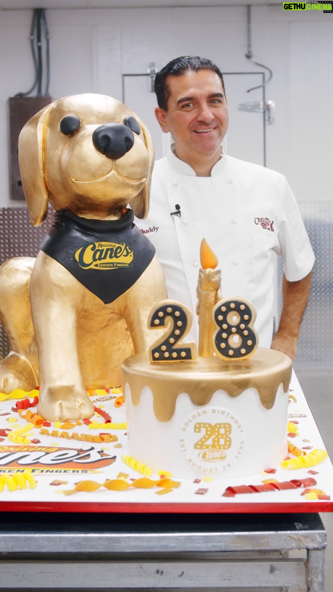 Buddy Valastro - 189.6K Likes - Happy Golden Birthday to @raisingcanes and congratulations @toddgraves! We celebrated the milestone of turning 28 on 8/28 by recreating @raisingcane3 as a golden cake. Check it out! #caniacambassador #paidpartnership