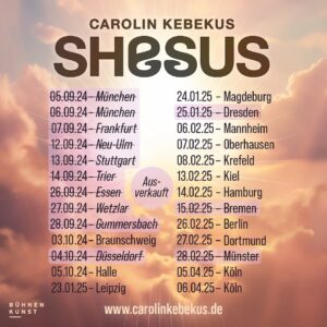 Carolin Kebekus Instagram - Yeah! Heute Tour-Start SHESUS in München. Ticketlink in Bio.

@buehnenkunstgmbh