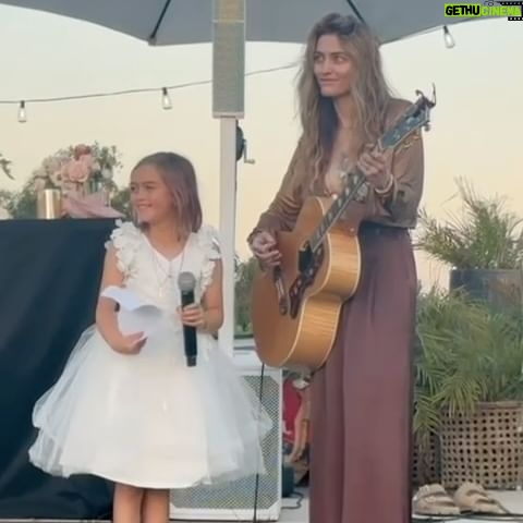 Caroline D'Amore - 4.4K Likes - This moment will go down in history as one of the most special moments of my entire life. My kid was so emotional because she was so happy about our new family and she wanted to sing us her favorite Whitney song as a gift for the wedding. She was balling just before this and watching her compose herself was incredible. I need her composure. We can all learn from our kids more than we think. I want to thank Bella’s god mother for backing her up on guitar. Seeing my two favorite musicians together up there because they love me was a dream moment I’ll never forget. Thank you my sweet Isabella I love you with all my heart and soul.