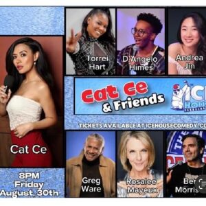 Cat Ce Instagram - See you tonight @theicehousecc 🧊a few tickets left, get the tickets now to secure your seats 💜swipe to scan the barcode for tickets link 🔗 thanks for the photos @josephhaag 🙏always good time here #livestandupcomedy #comedyshow #standupcomedian #fridaynightfun