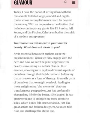 Celesta Hodge Instagram - Check out my glamour interview☀️ link 🔗 in bio.
