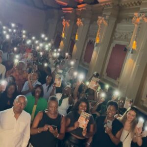 Charlene White Instagram - Just. Wow.

What an amazing evening with incredible people. Hundreds came from far and wide (I think we worked out the furthest was Germany), and the energy was incredible. Thanks to EVERYONE who came.

There’s so much to share and take in from yesterday… but I think I’m still overwhelmed.

But special thanks to my girl @1judilove for her epic hosting, and friendship ❤️ xx

Top and skirt: @oliviarubin 
Shoes: @johnlewis 
Jewellery: @hoopsandchainsldn @yaayaalondon 
Hair: @iamcaseystyles 
Make up: @_shirleyannedapaah 
Styling inspo: @debsababio

@darkmattermktg 
@dialoguepublishing 
@ymuliterary 
@roundtablebooks