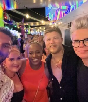 Charlene White Instagram - One of the best weekends ever in Ibiza celebrating @therealgokwan’s 50th birthday. Hundreds of guests flew into the party island to show their love for a man with one of the biggest hearts I know.

Love and joy were in abundance, new friends were made, and my throat is unbelievably sore from non-stop laughter and pure genuine happiness.

💕