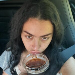 Charli XCX Instagram - apple rotten right to the core but also tasty