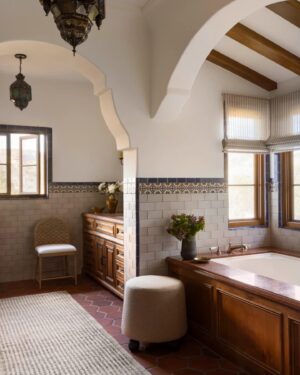 Chrissy Metz Instagram - When actor and singer @chrissymetz first stepped into what is her now home, she just knew it was meant for her. “I remember going into the primary bathroom,” the This Is Us alum says, “and they had these really beautiful ornate wood screens. I was like, ‘Yep, I want to live here.’” The 5,700-square-foot Spanish Colonial Revival–style residence, located in a lush, gated community, represented more than just increased space and security for Metz. It was kismet: As she puts it, the place was just “very intentional and very beautiful,” a quality evident in every detail. Krista Schrock and David John Dick of #ADPRODirectory firm @discinteriors were tasked with transforming Metz’s new space into a place that feels like home.

Step inside the creative wonderland at the link in our bio. Photos by @samfroststudio; design by @discinteriors; words by @arielfoxman.