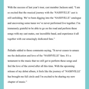 Clare Bowen Instagram - We’re so excited to see you all! ⚡️❤️⚡️

✧˖° www.nashvillereuniontour.com ✧˖°

#pressrelease #nashvillereuniontour #charlesesten #clarebowen #jonathanjackson #sampalladio #ryman #rymanauditorium #nashvillecmt #nashvilleabc #cocacolaroxy #bowenyoung #colinlinden #countrymusic #americana