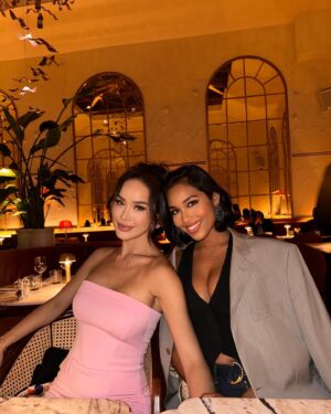 Clémence Botino Instagram - Miss France and Miss Thailand World 💕 so lovely seeing you babe 🥰