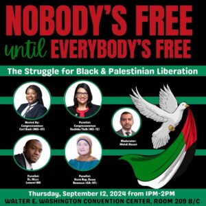 Cori Bush Instagram - Nobody’s free until everybody’s free.

Excited to be hosting a panel this Thursday at @cbcfinc #ALC53 focused on Black and Palestinian solidarity.

Hope to see you there!