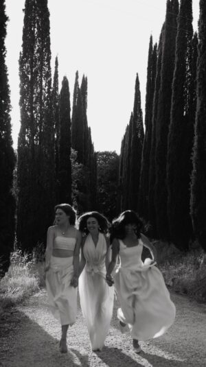 Courtney Halverson Instagram - The older I get, the more I start to understand the appeal of a coven. Me and my gals just vibing in the woods, tending to our gardens, dancing in the midnight moonlight, instilling fear in the hearts of men and our mortal enemies? Sign me up. 

So are you with us? Grab your long dresses, pack your candles and meet us in the woods on harvest night. We fly at dawn. 

Video text by @wilderfleur 
.
.
.
.
#cinematicments #friendshipgoals #elegantstyle #girlhumor