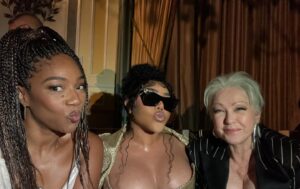 Cyndi Lauper Instagram - My new bestie Tiffany Haddish and long time bestie, Lil Kim, at Christian Siriano’s beautiful and inspired show❤️❤️